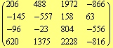 ( {{206, 488, 1972, -866}, {-145, -557, 158, 63}, {-96, -23, 804, -556}, {620, 1375, 2228, -816}} )