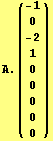 A . ({{-1}, {0}, {-2}, {1}, {0}, {0}, {0}, {0}, {0}})