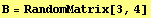 B = RandomMatrix[3, 4]