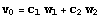 v_0 = c_1w_1 + c_2w_2