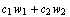 c_1 w_1 + c_2 w_2